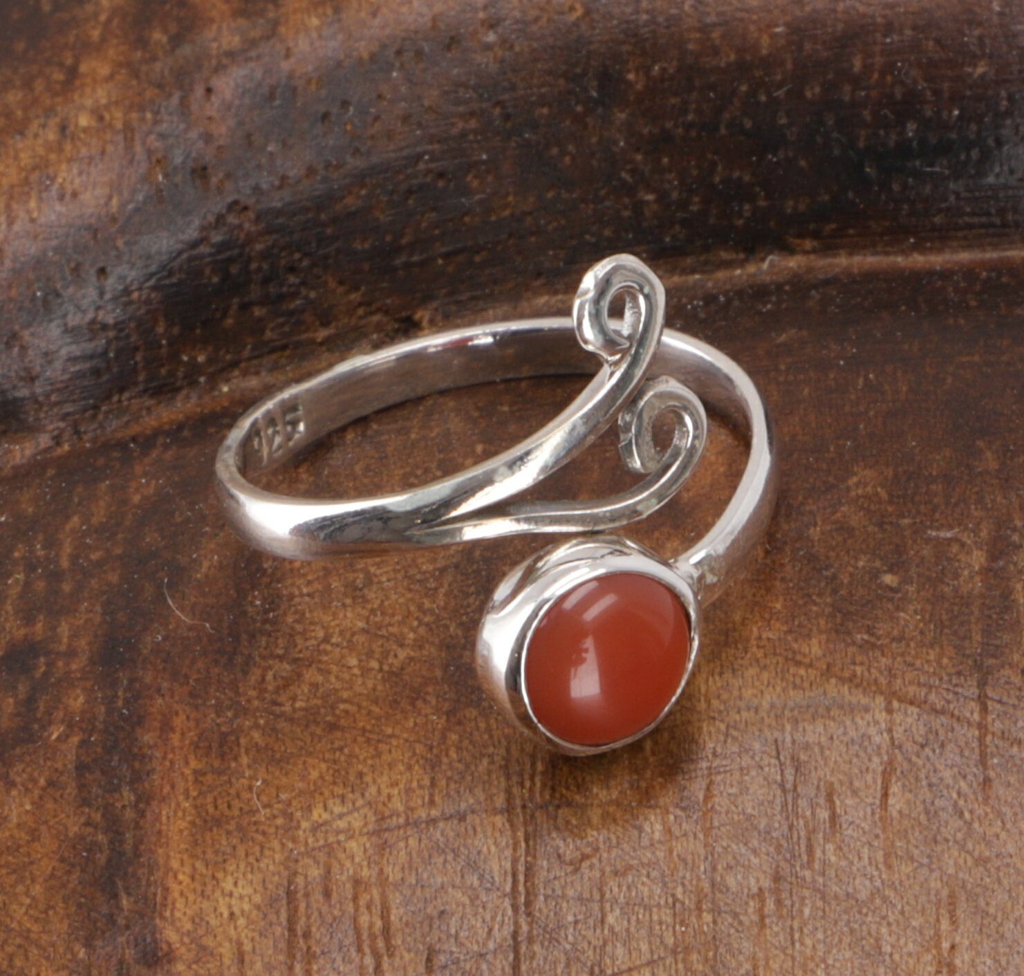 Guru-Shop Silberring Filigraner Silberring mit Edelstein, indischer.. günstig online kaufen