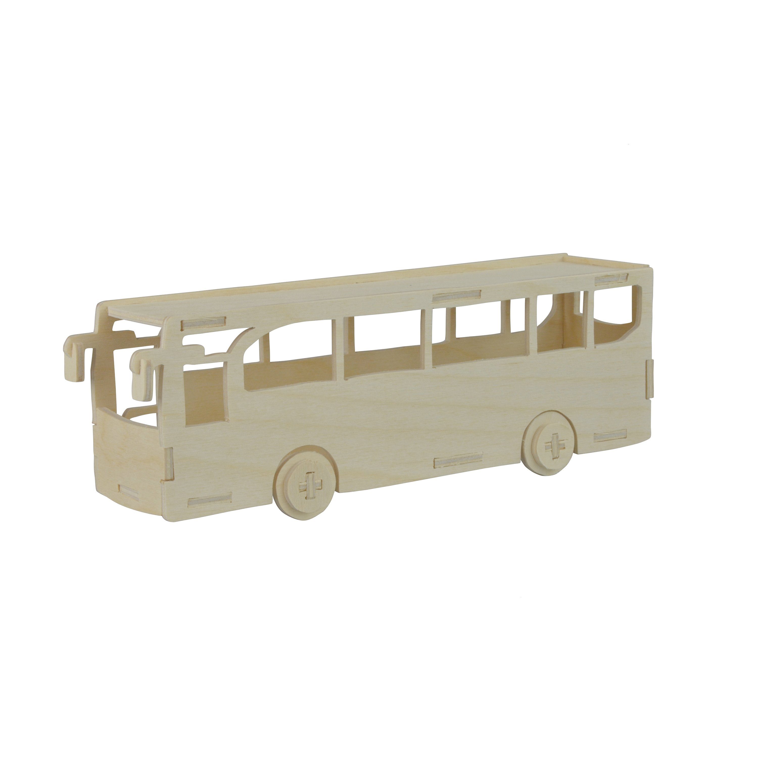 Pebaro 3D-Puzzle Holzbausatz Bus, 851/6, 20 Puzzleteile