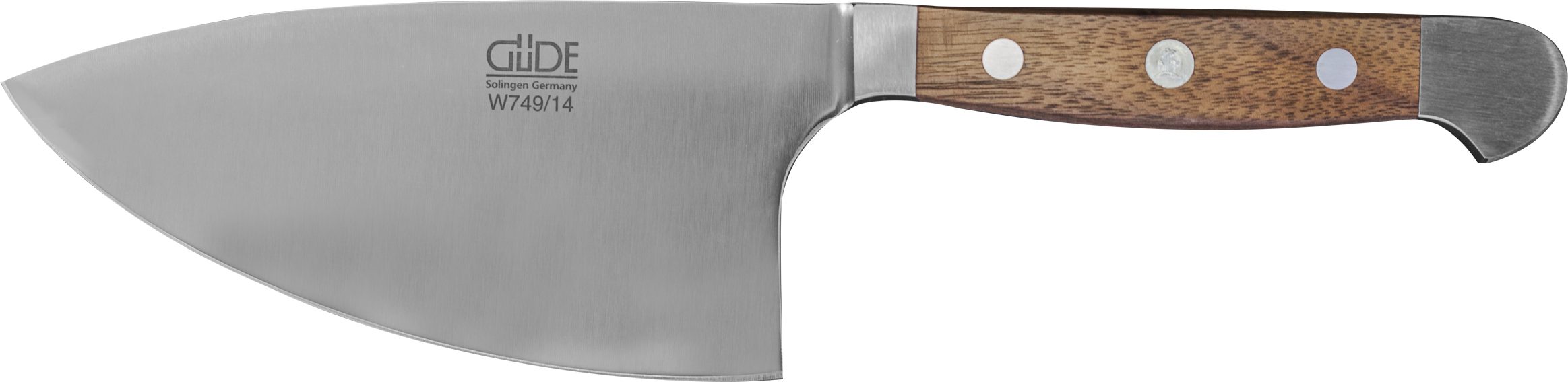 Güde Messer Solingen Kräutermesser Güde Alpha Kräutermesser Shark 14cm, Walnuss
