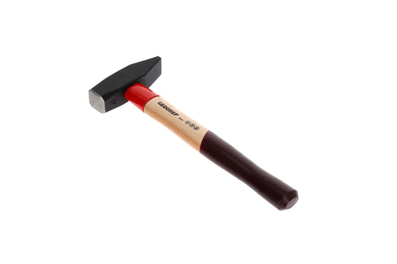 Gedore Hammer 600 H-1000 Schlosserhammer ROTBAND-PLUS mit Hickorystiel, 1000 g