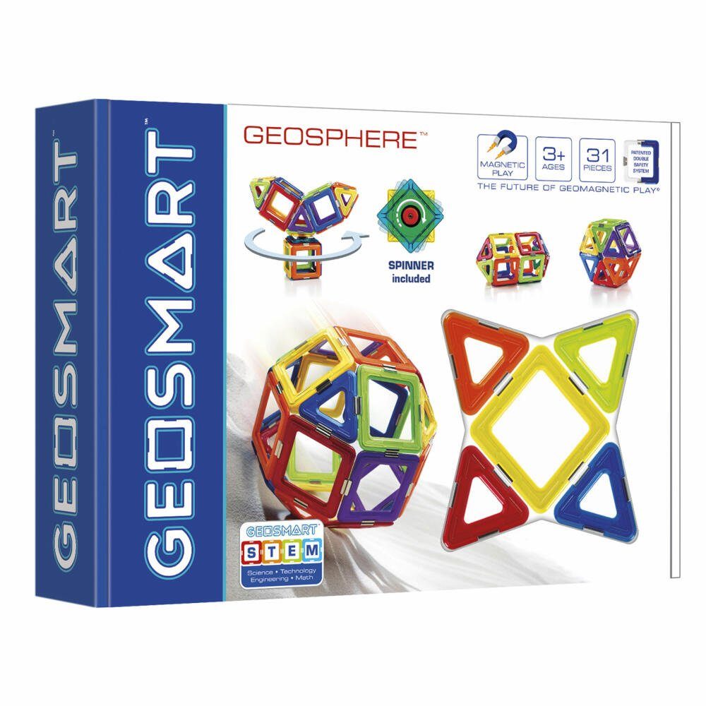 Smart Games Magnetspielbausteine Geosmart Geosphere, (31 St)