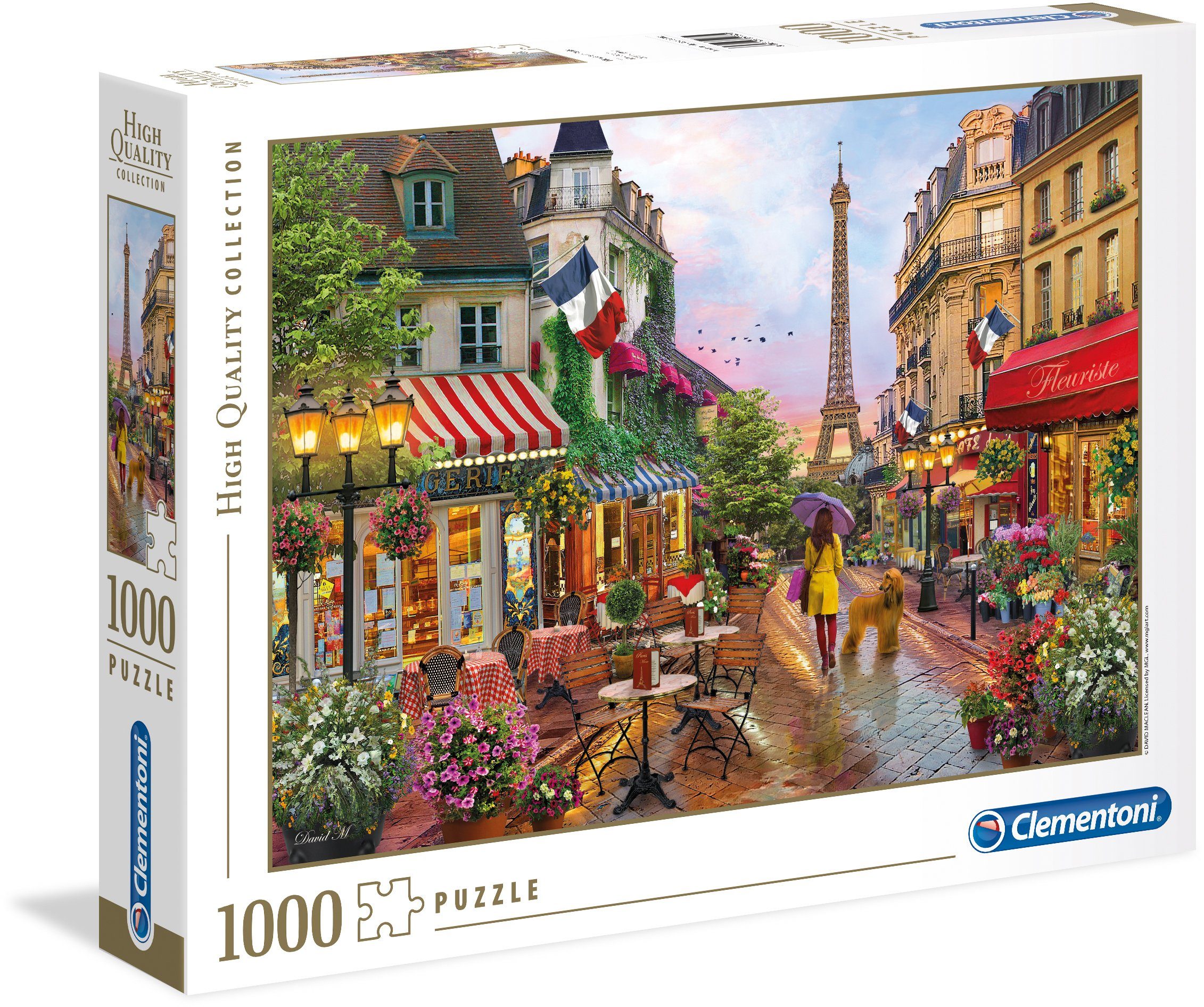 Clementoni® Puzzle High Quality Collection, Blumen in Paris, 1000 Puzzleteile, Made in Europe, FSC® - schützt Wald - weltweit