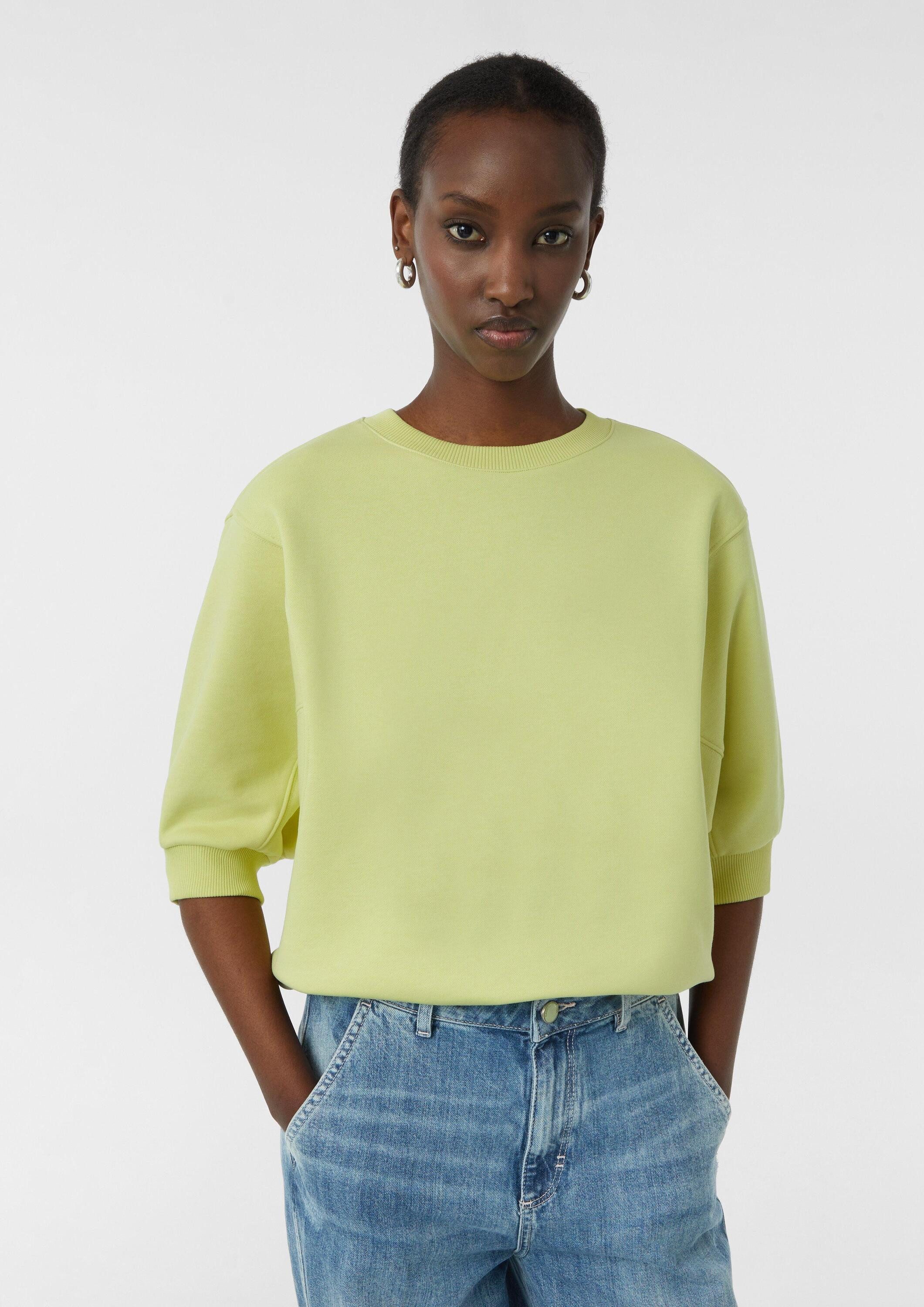 comma 3/4 Arm-Pullover Sweatshirt Sweatshirt im Relaxed Fit mit 3/4-Ärmeln