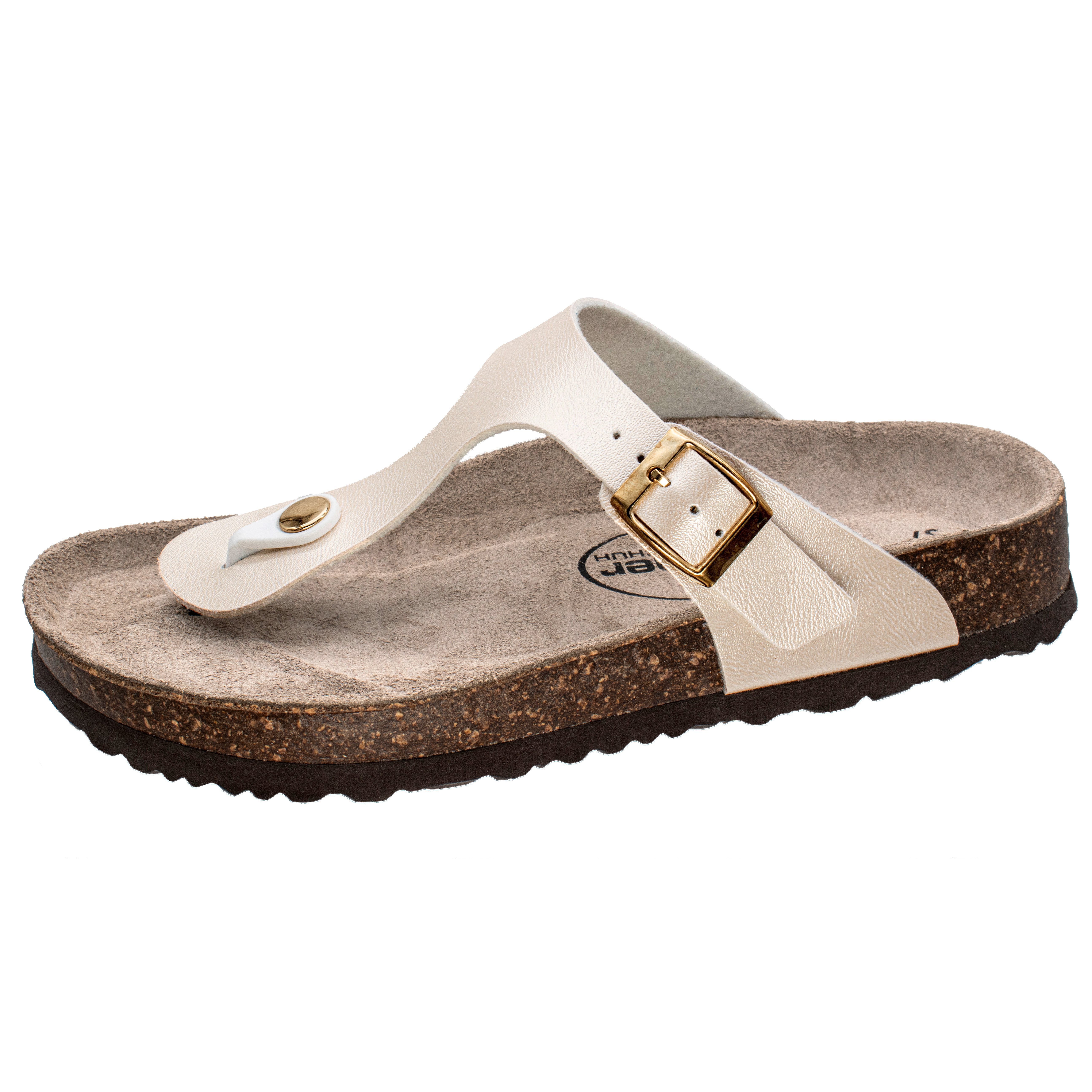 Fischer-Markenschuh Luisa Zehentrenner aus Vegano (Lederimitat), Fleecefutt günstig online kaufen