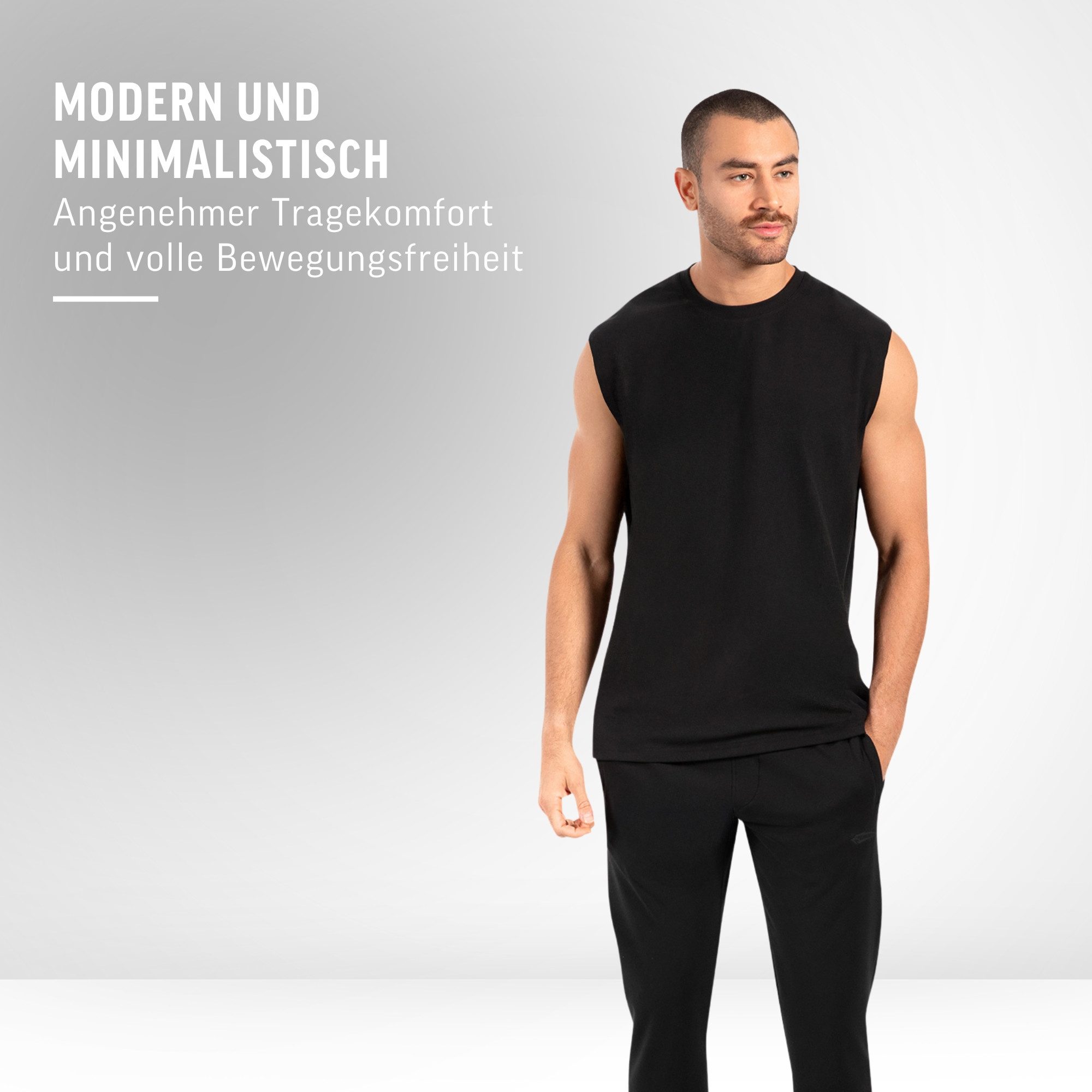 Smilodox Tanktop Xion, Ärmelloses Sportshirt 3D Rubber Print, Hohe Bewegungsfreiheit Minimalistisches Design Training Sport Freizeit Alltag Gym