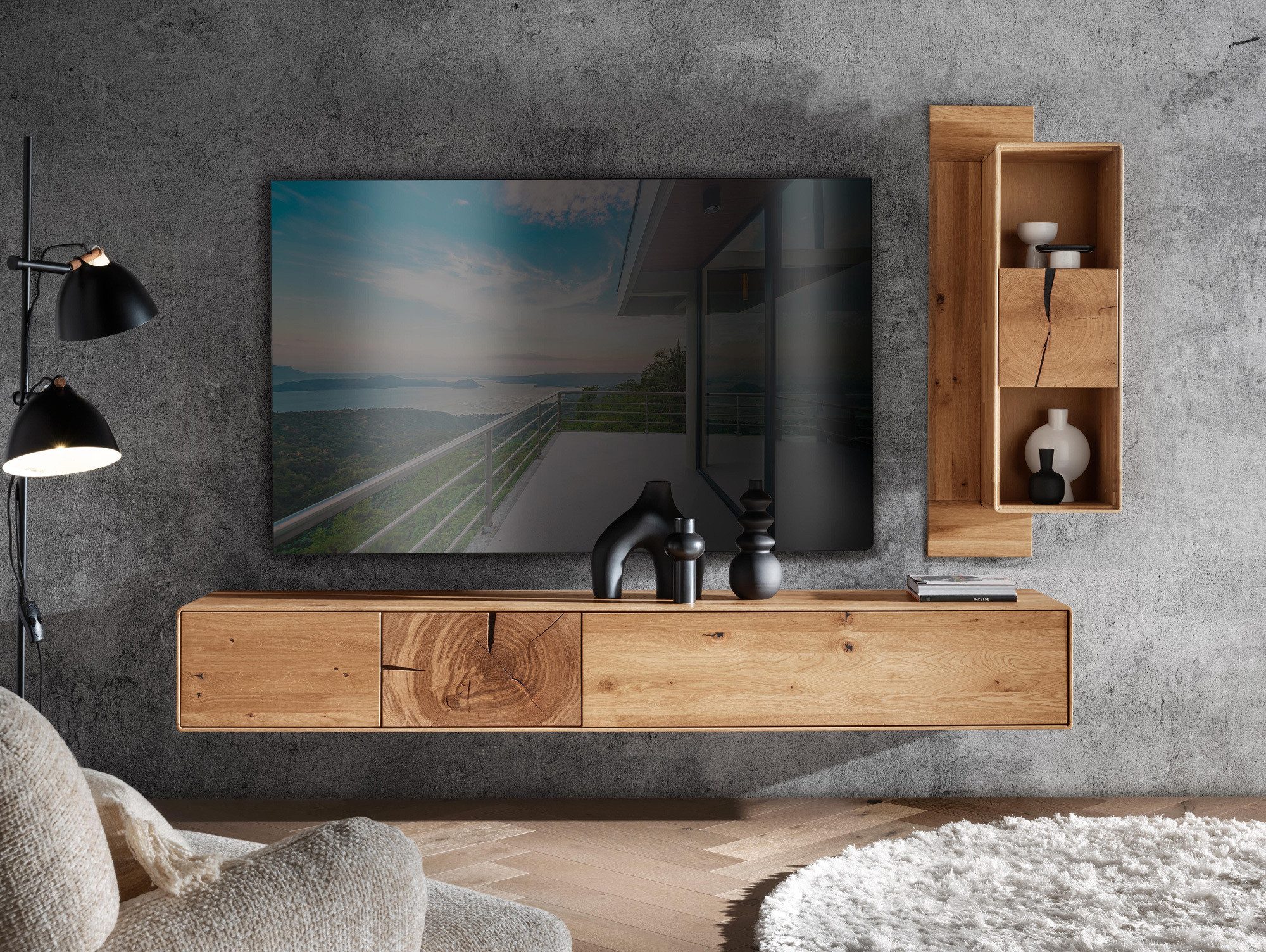 Moebel-Eins Wandboard, SARRAGOSSA Wandboard mit Fächern, günstig online kaufen