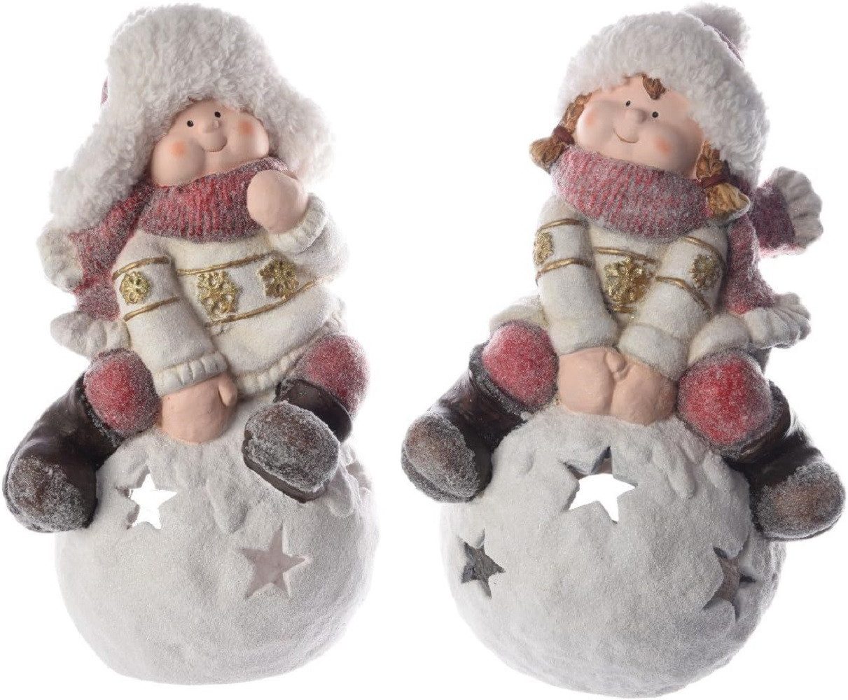 Kaemingk Teelichthalter Kerzenhalter Kkinder Polymagnesium Junge/ Mädchen H 49 cm Stückpreis