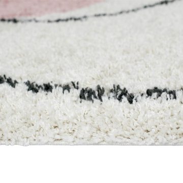 Teppich Moderner Designerteppich mit abstrakten Mustern, creme rosa, Carpetia, rechteckig, Höhe: 30 mm