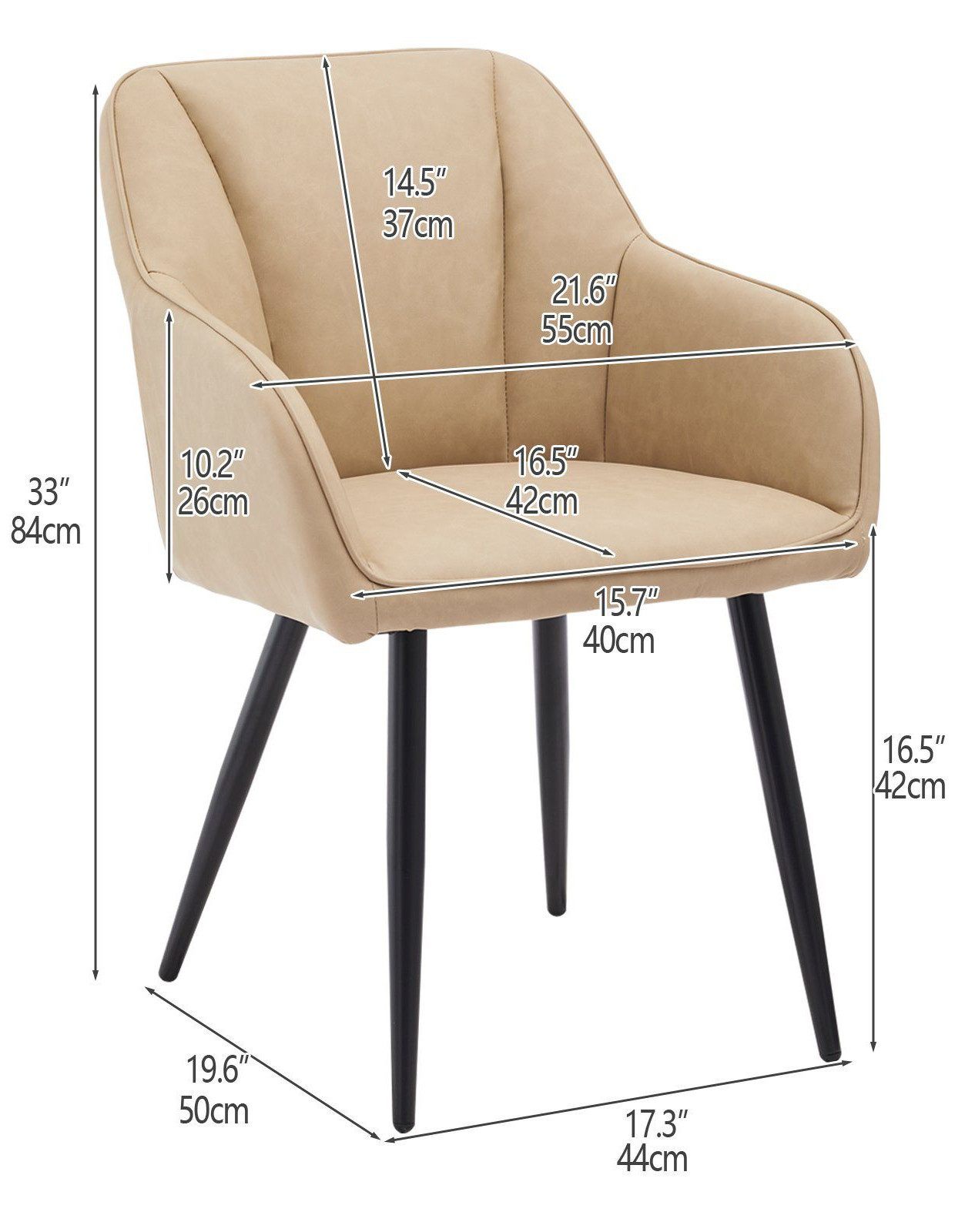 Ofcasa Esszimmerstuhl Gepolsterter Kunstledertuhl (2er Set), günstig online kaufen