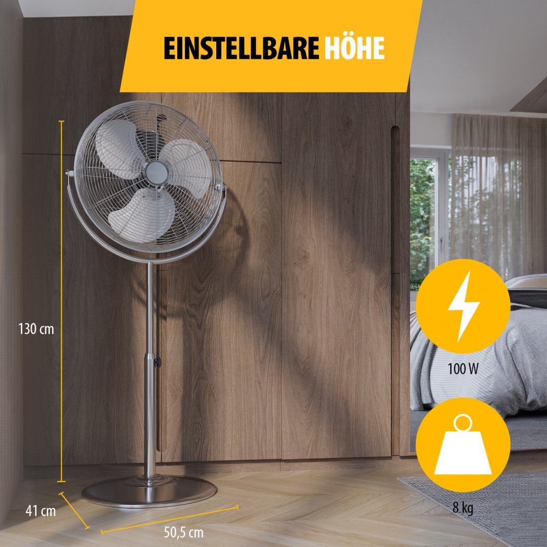 Tristar Standventilator Tristar VE-5975 Highspeed-Standventilator – 45 cm – Metall, Ø 45 cm - einstellbare Höhe