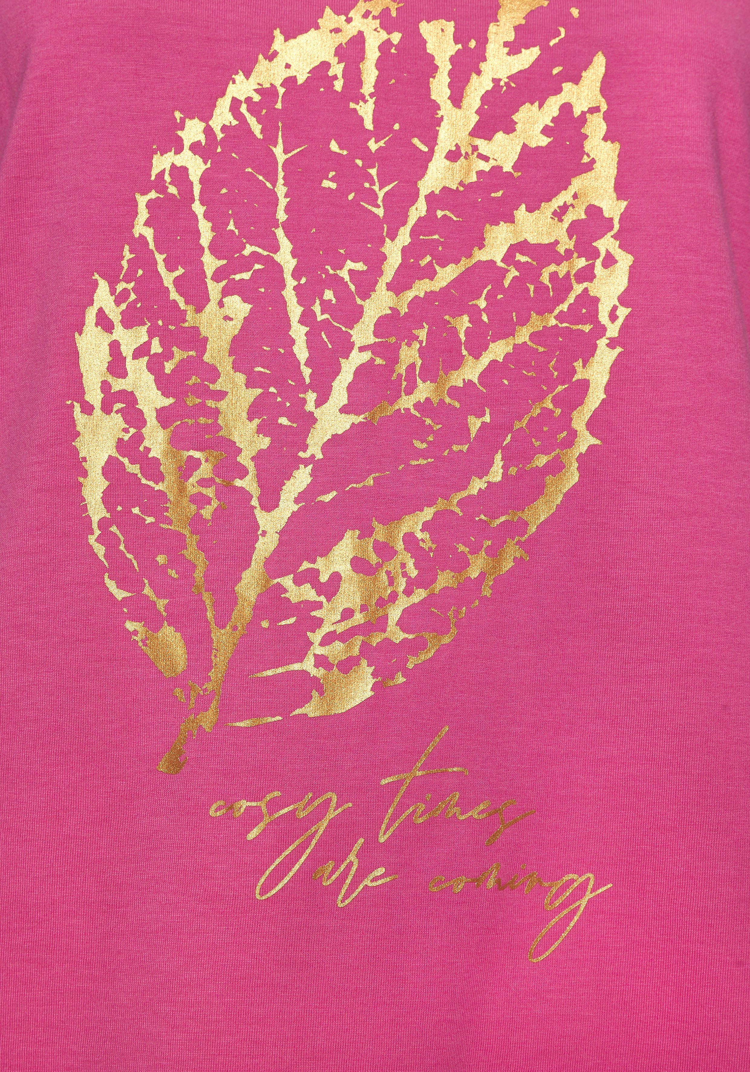 LASCANA Pyjamaoberteil (1-teilig) mit Folienprint