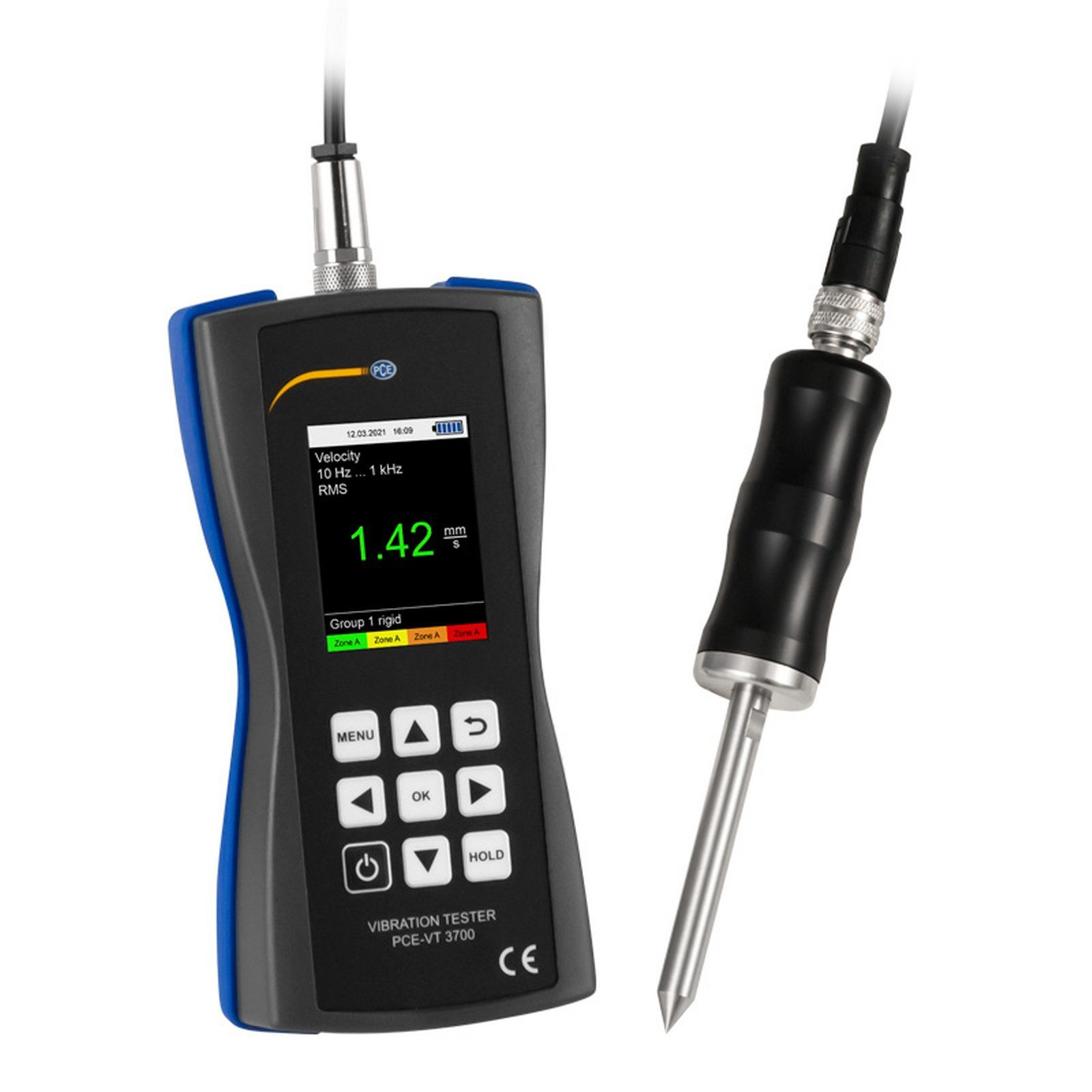 Lasermessgerät Beschleunigungsaufnehmer PCE-VT 3700S
