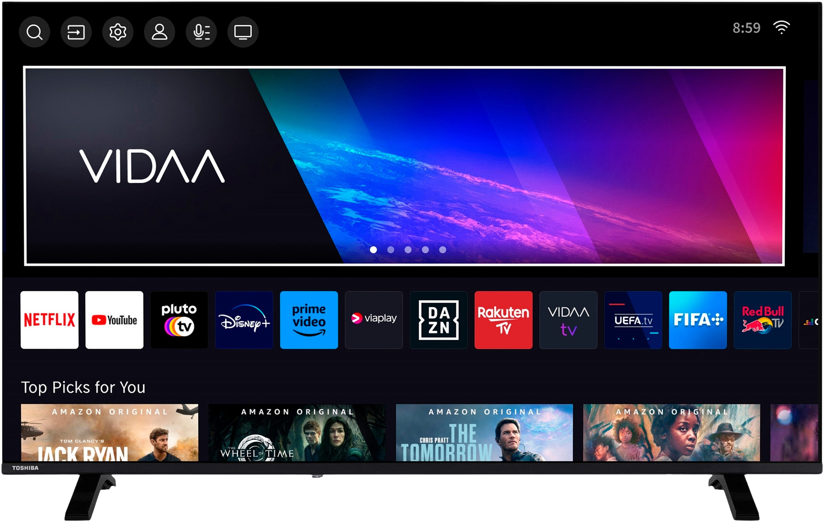 Toshiba 50UV1563DDW LED-Fernseher (126 cm/50 Zoll, 4K Ultra HD, Smart-TV)