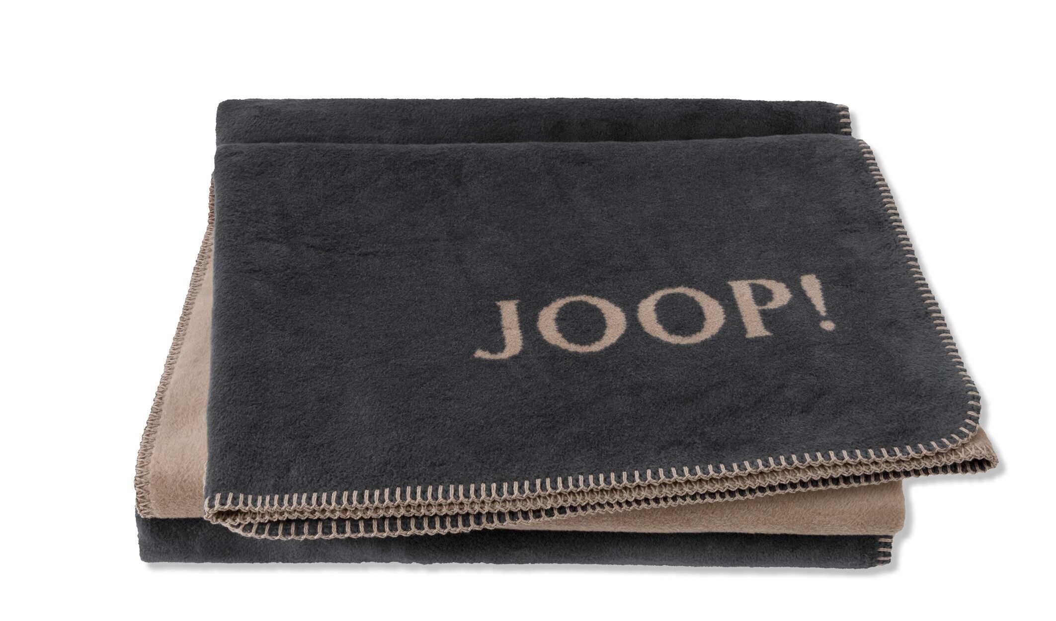 Wohndecke Joop! Wohndecke Kuscheldecke 150x200 cm Doubleface uni anthrazit- günstig online kaufen