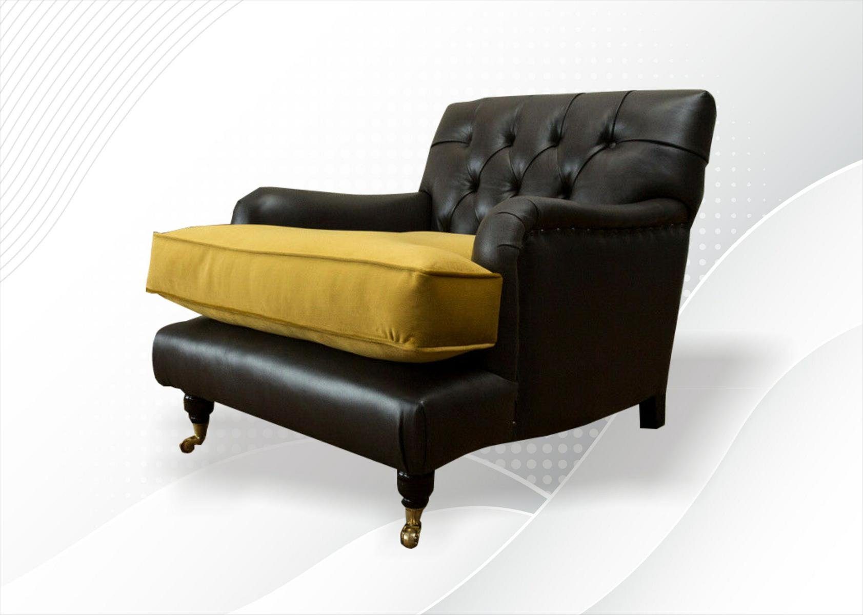 JVmoebel Chesterfield-Sessel, Sitzer Sessel Design Chesterfield 1