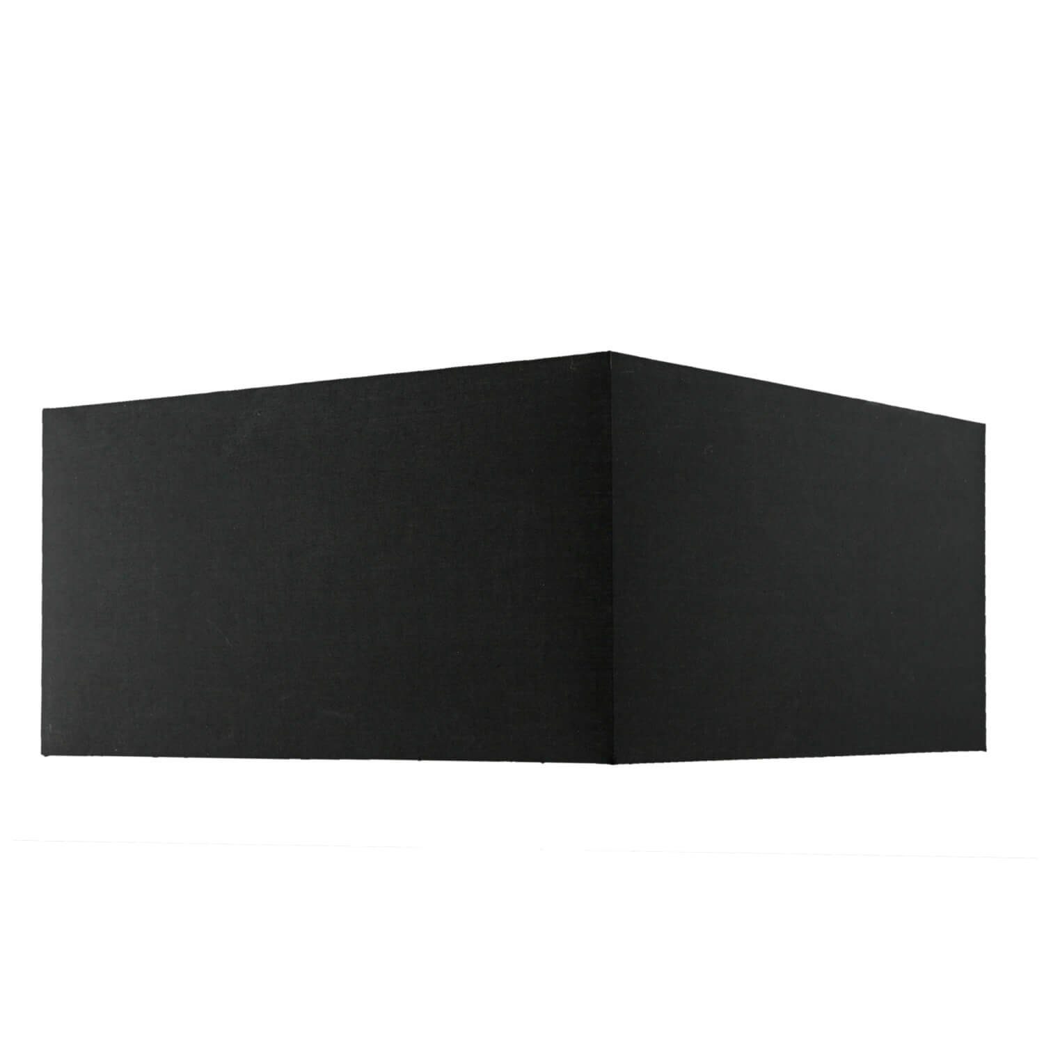 Licht-Erlebnisse Lampenschirm SALAVAN, Stoffschirm für Stehlampe Hängelampe in Schwarz eckig 60 cm