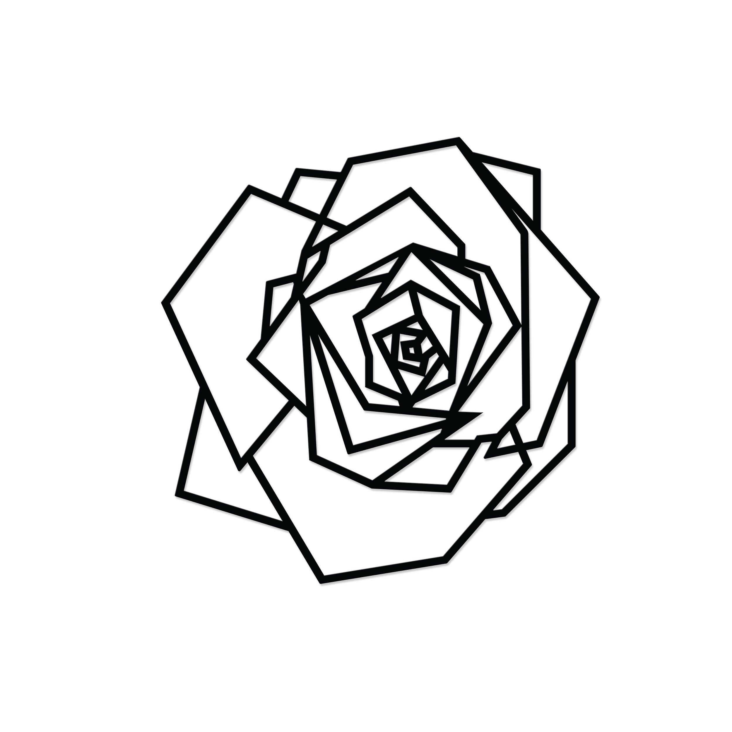 Decortie Wanddekoobjekt NO:51 WILD ROSE, 0.3 x 60 x 60 cm