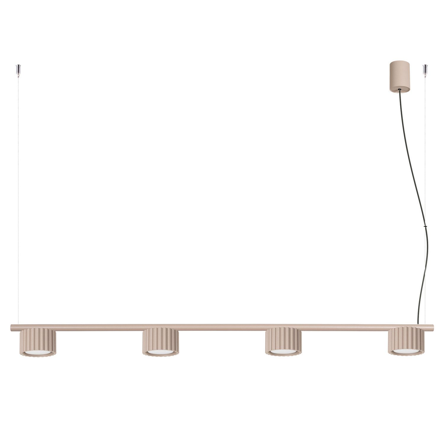 SOLLUX lighting Kronleuchter Kronleuchter AURA 4 taupe Gx53, Nicht enthalten