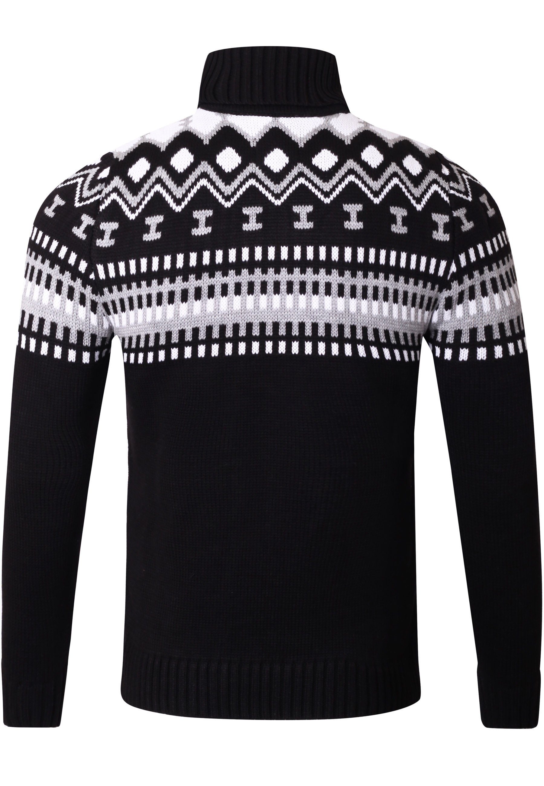 Reslad Strickpullover Reslad Rollkragenpullover Herren Grobstrick günstig online kaufen