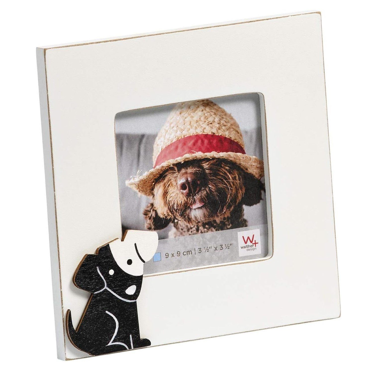 Walther Bilderrahmen Portraitrahmen Hund 9x9cm Weiß günstig online kaufen