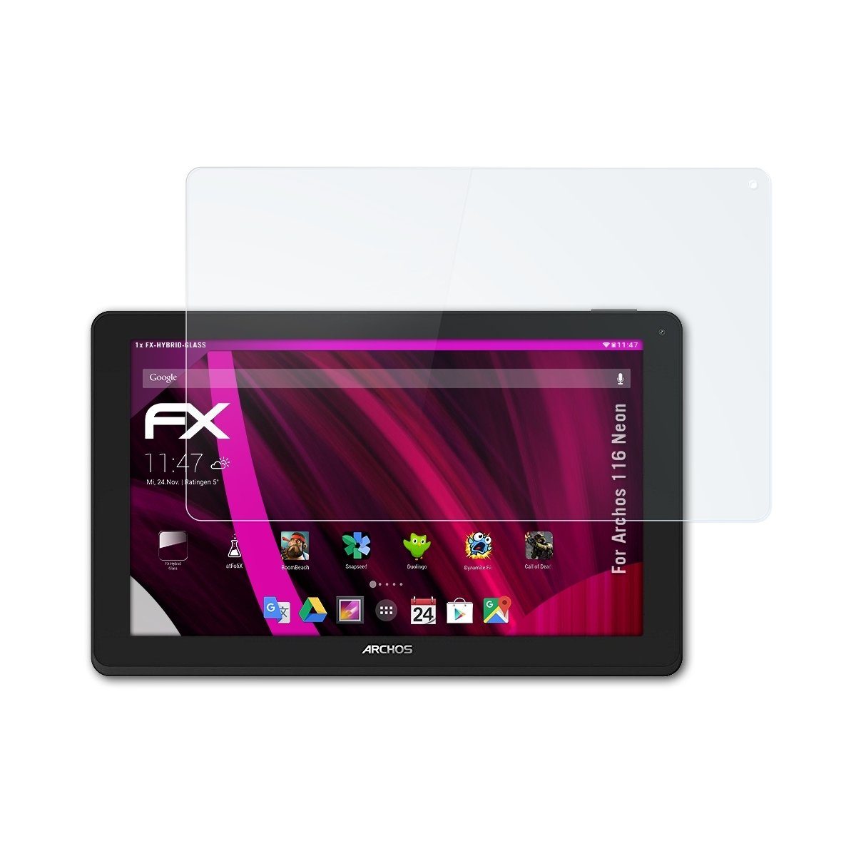 Schutzfolie Panzerglasfolie für Archos 116 Neon