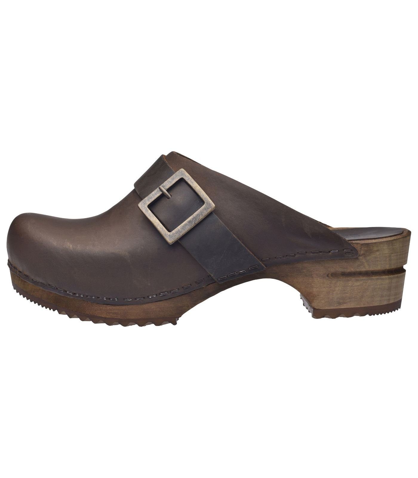 Clogs Nubukleder Braun Sanita Clog