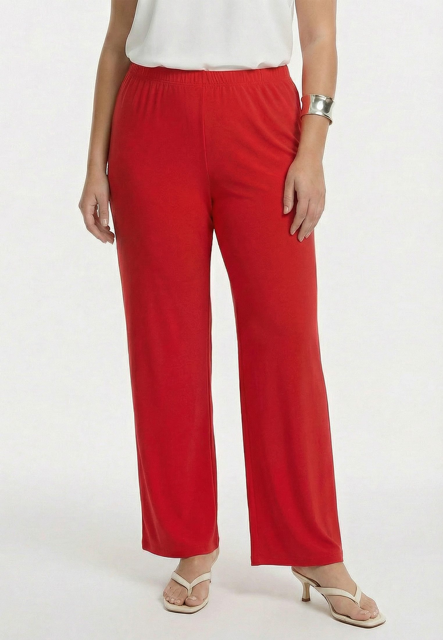 YOEK Bootcuthose Damen Hose mit einem elastischen Bund