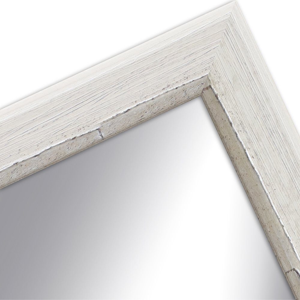 WANDStyle Wandspiegel H640, Vintage Spiegel Weiß 46x56 cm, Wandspiegel, Ganzkörperspiegel Groß