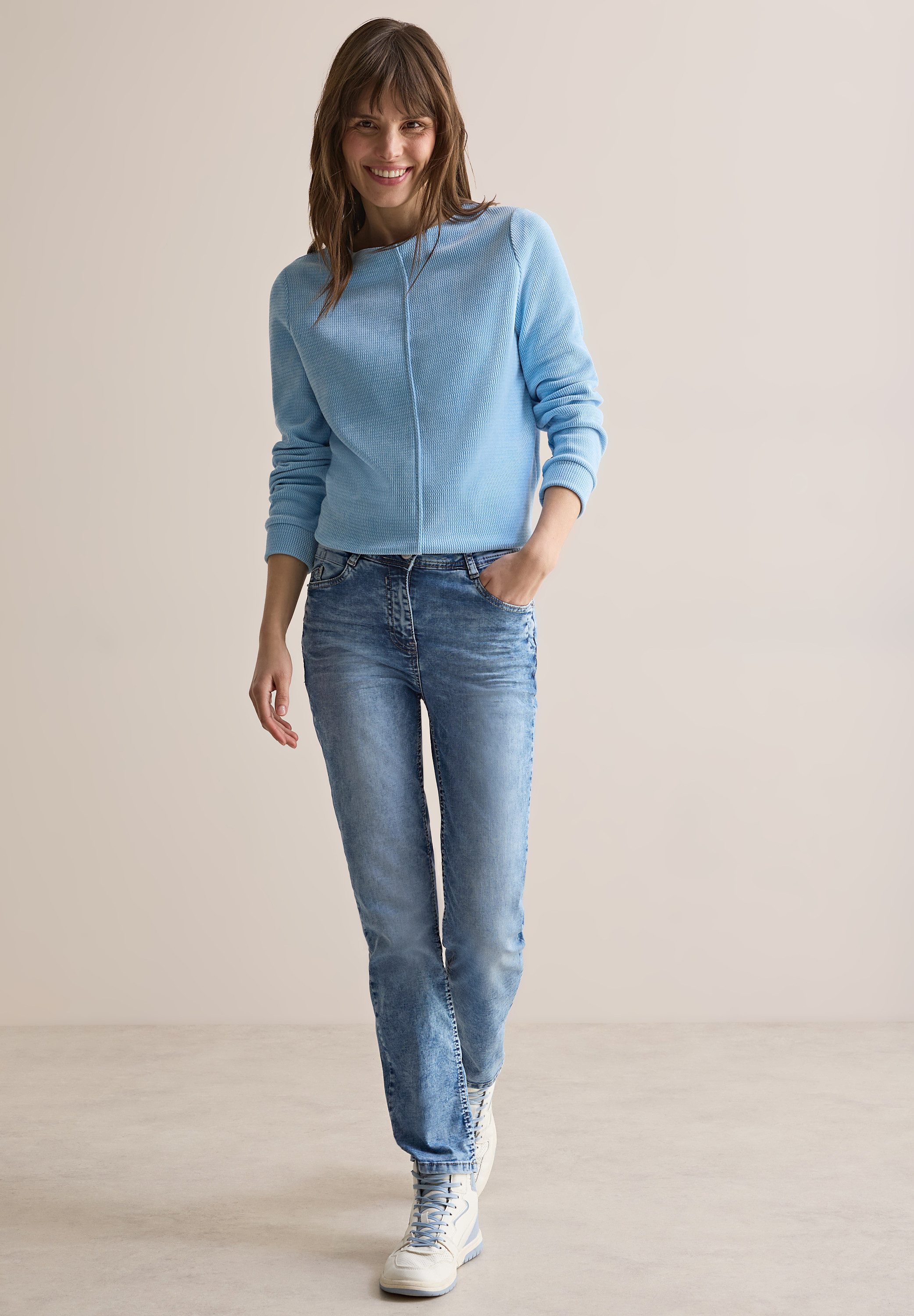 CECIL Straight-Jeans High Waist