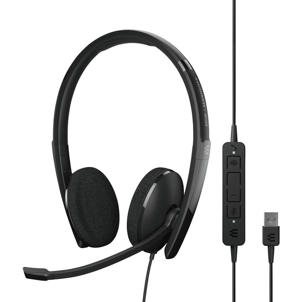 EPOS Headset ADAPT 160T USB-A II Kopfhörer (Lautstärkeregelung, Mikrofon-Stummschaltung)