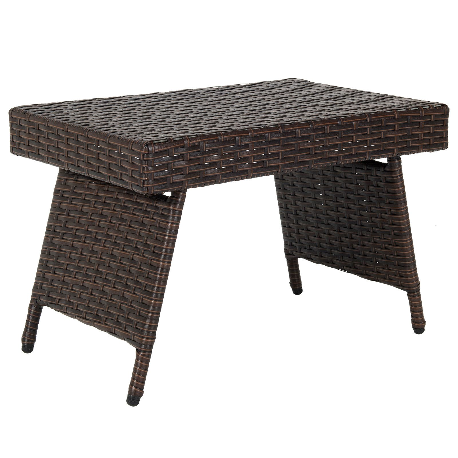 COSTWAY Gartentisch Rattantisch Beistelltisch, klappbar 60x40x40 günstig online kaufen