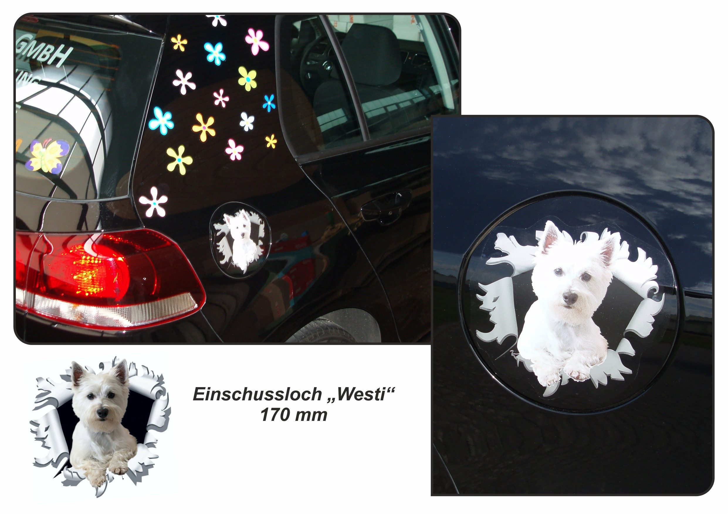 Hermann Schütz Aufkleber Aufkleber Einschussloch 90 mm Motiv Totenkopf – Bild 4 von 5