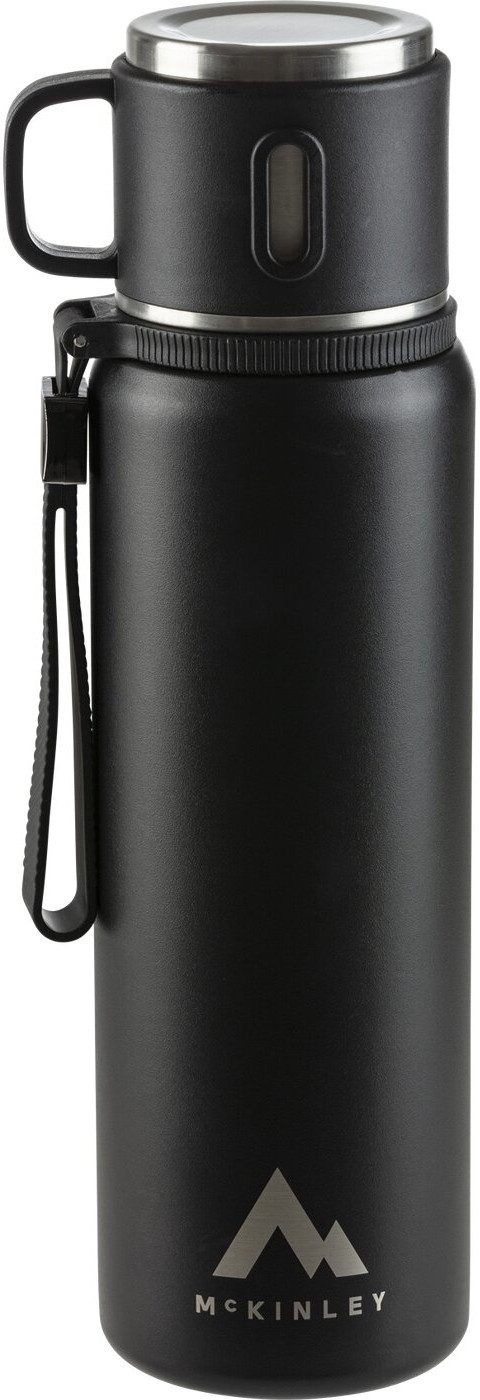 McKINLEY Thermoflasche Isolierflasche 0,8L + Becher WHITE/BLACK, Wasserflasche