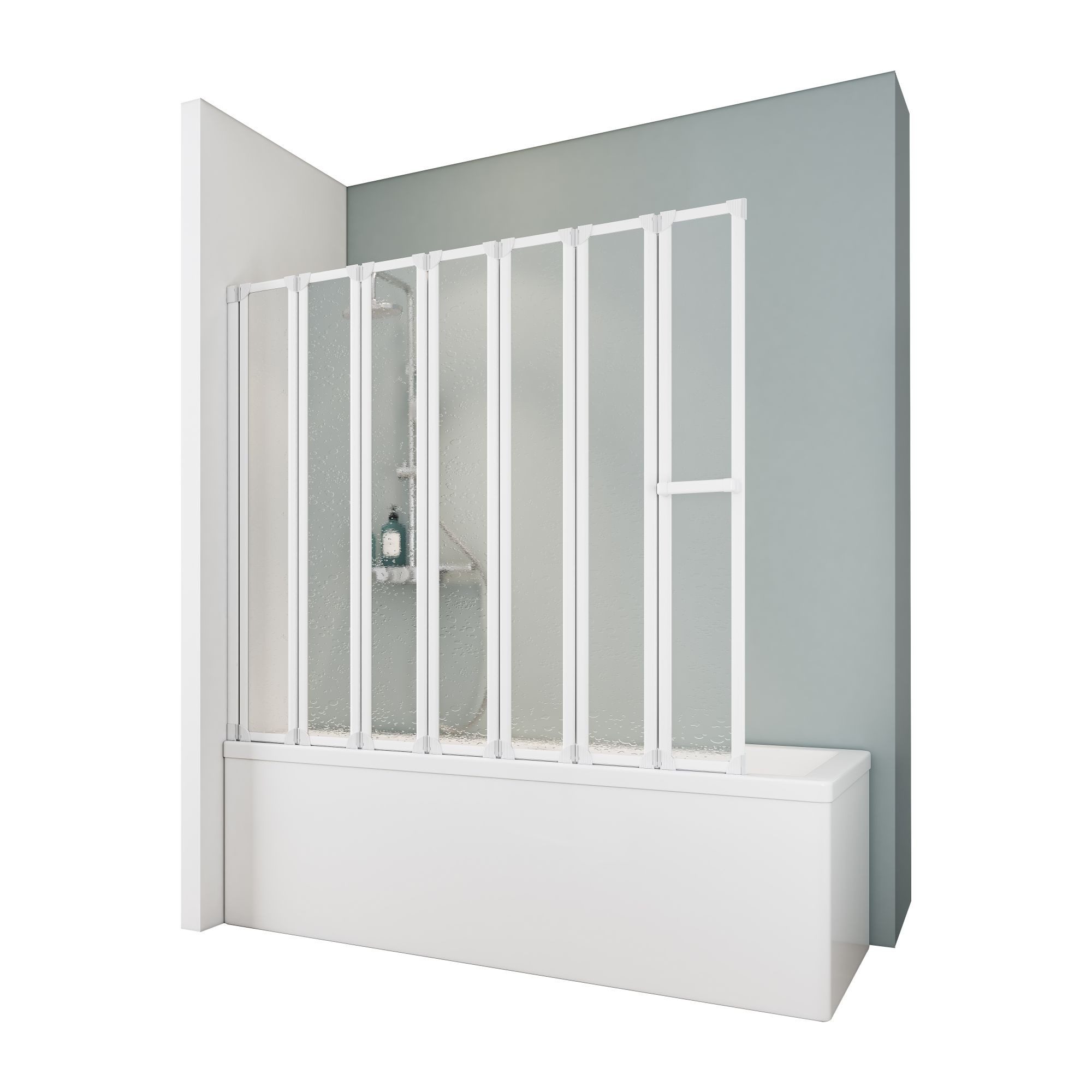 Schulte Badewannenfaltwand Komfort, Kunstglas, (7 tlg), 159x140 cm, mit Han günstig online kaufen