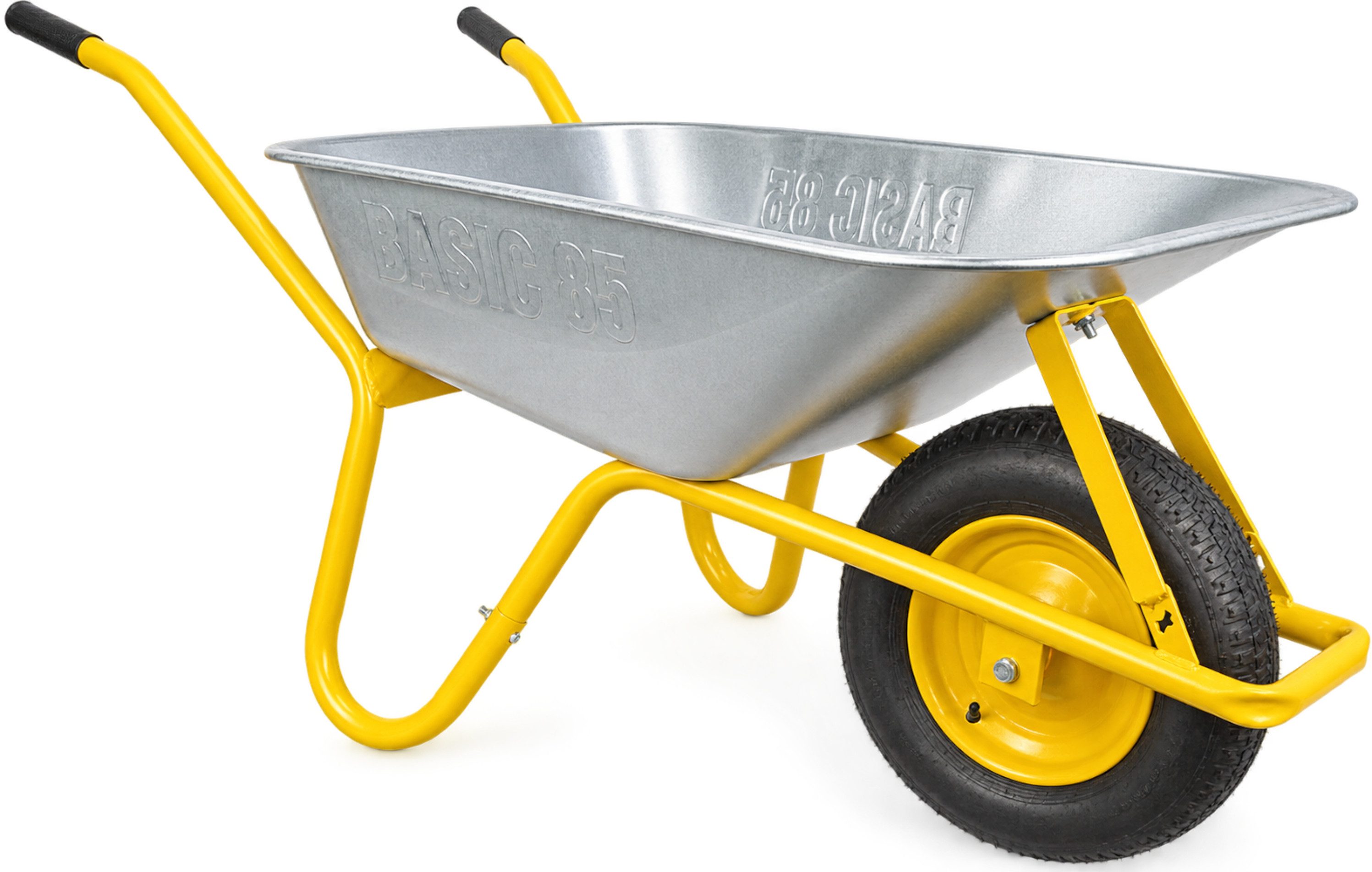 HBH Schubkarre HBH-SK85, (Einzelartikel, Schubkarre mit Luftrad 4.00-8), verzinkte Mulde