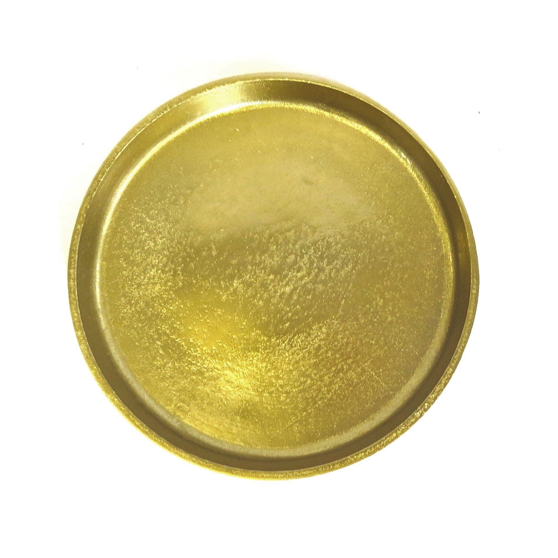 colmore Dekoschale Colmore cm Deko Metall Gold Platte Teller Rund Schale Tisch 22