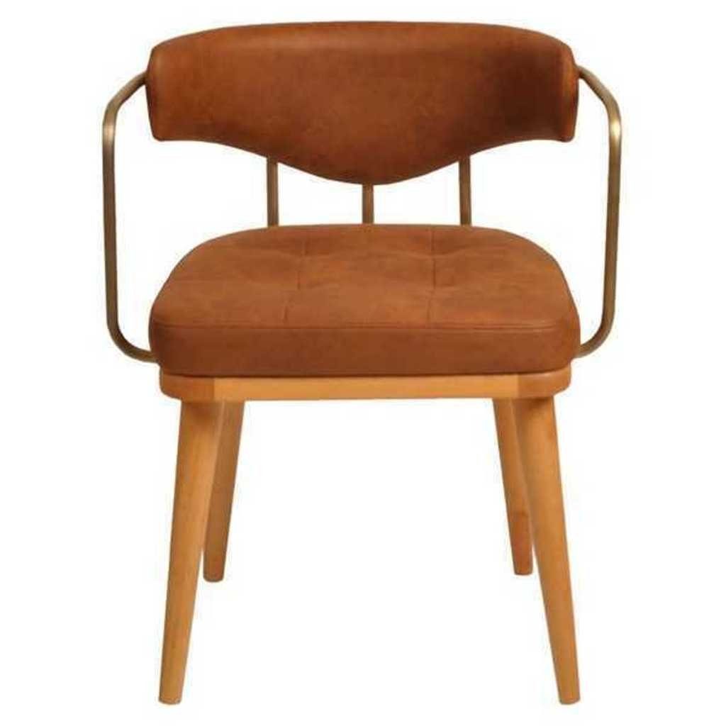 JVmoebel Esszimmerstuhl Esszimmer Braun Moderner Holzstuhl Designer Einsitzer Lehnstuhl (1 St), Made in Europa