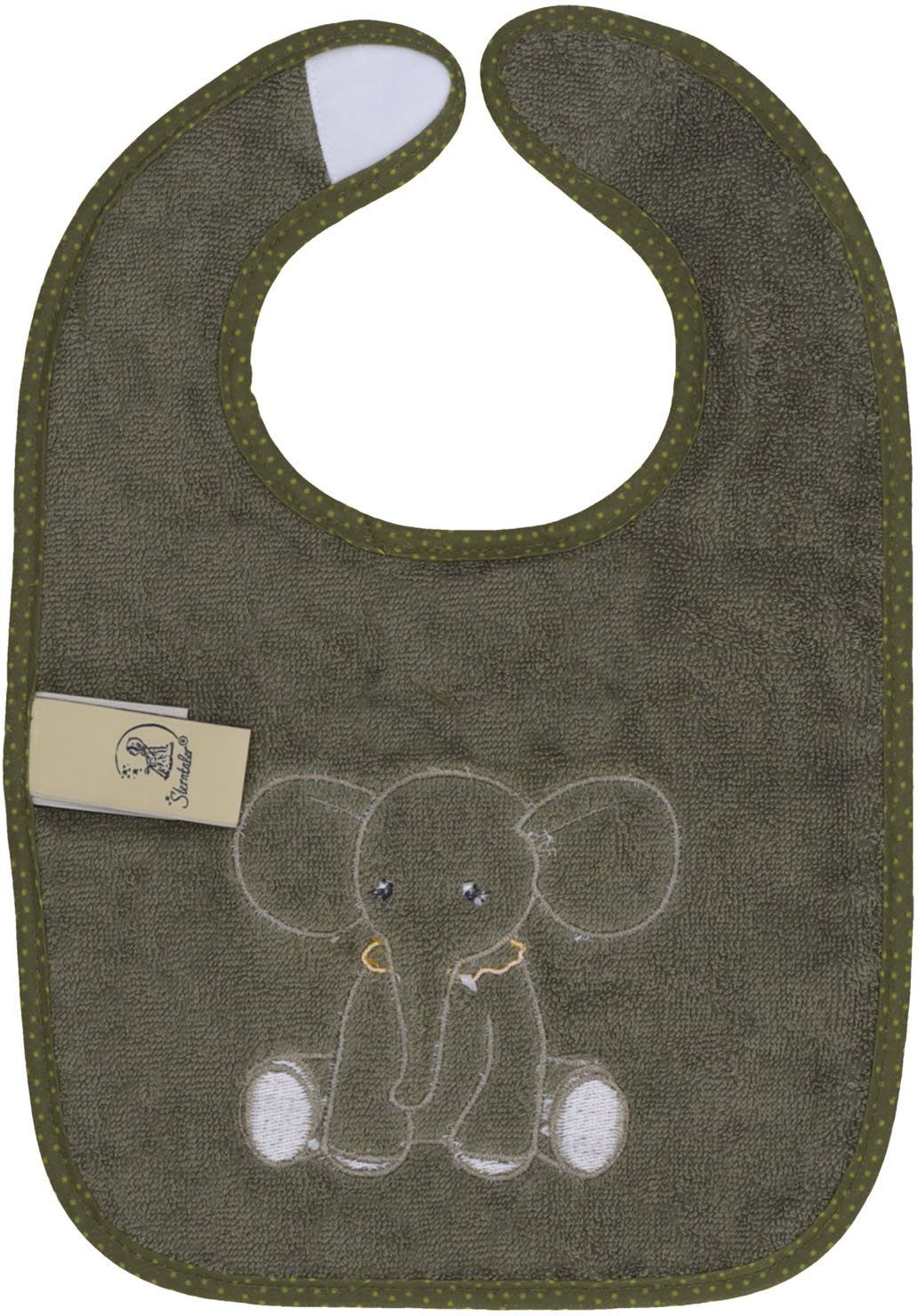 Elefant with materials, Eddy, made BCS 35119 zertifiziert Lätzchen durch organic Klettlätzchen, GOTS Sterntaler®