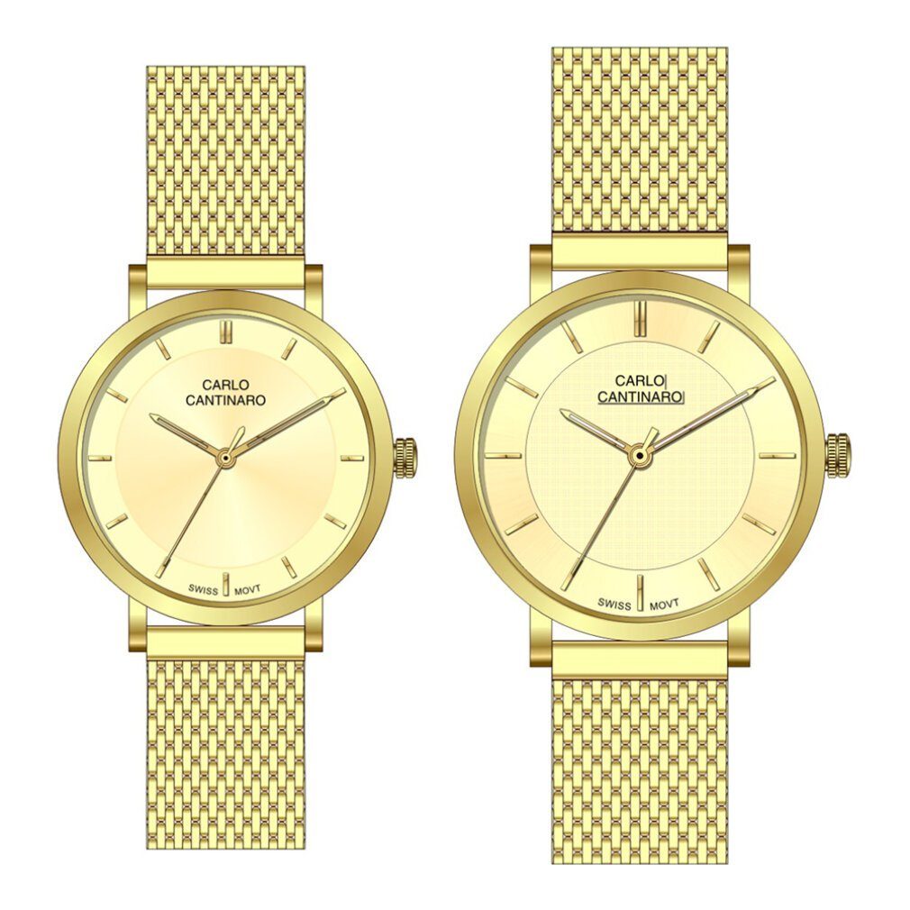 Luxusuhr CC3001SM004 Partnerset Damenuhr Herrenuhr