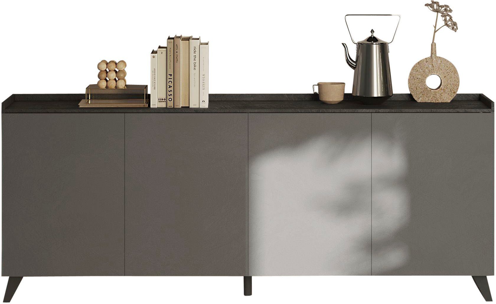 Sideboard Tray, Breite 241, Kommode mit 4 Türen