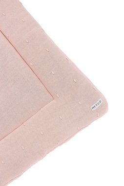 Meyco Baby Laufgittereinlage Mini Knots teddy Soft Pink, (1-tlg), 77x97cm