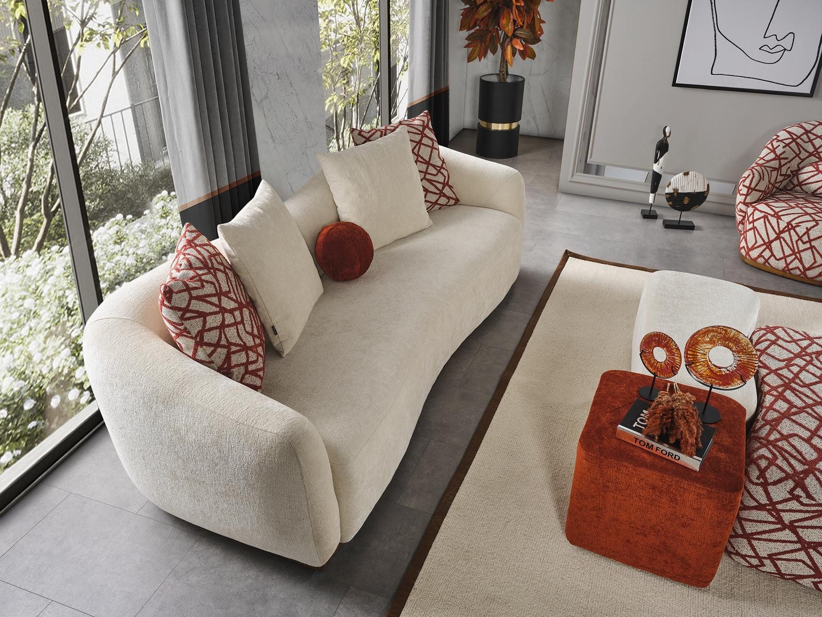 Xlmoebel 4-Sitzer Elegantes Stoffsofa mit modernem Design und hochwertigem Textilbezug, 1 Teile, Hergestellt in Europa