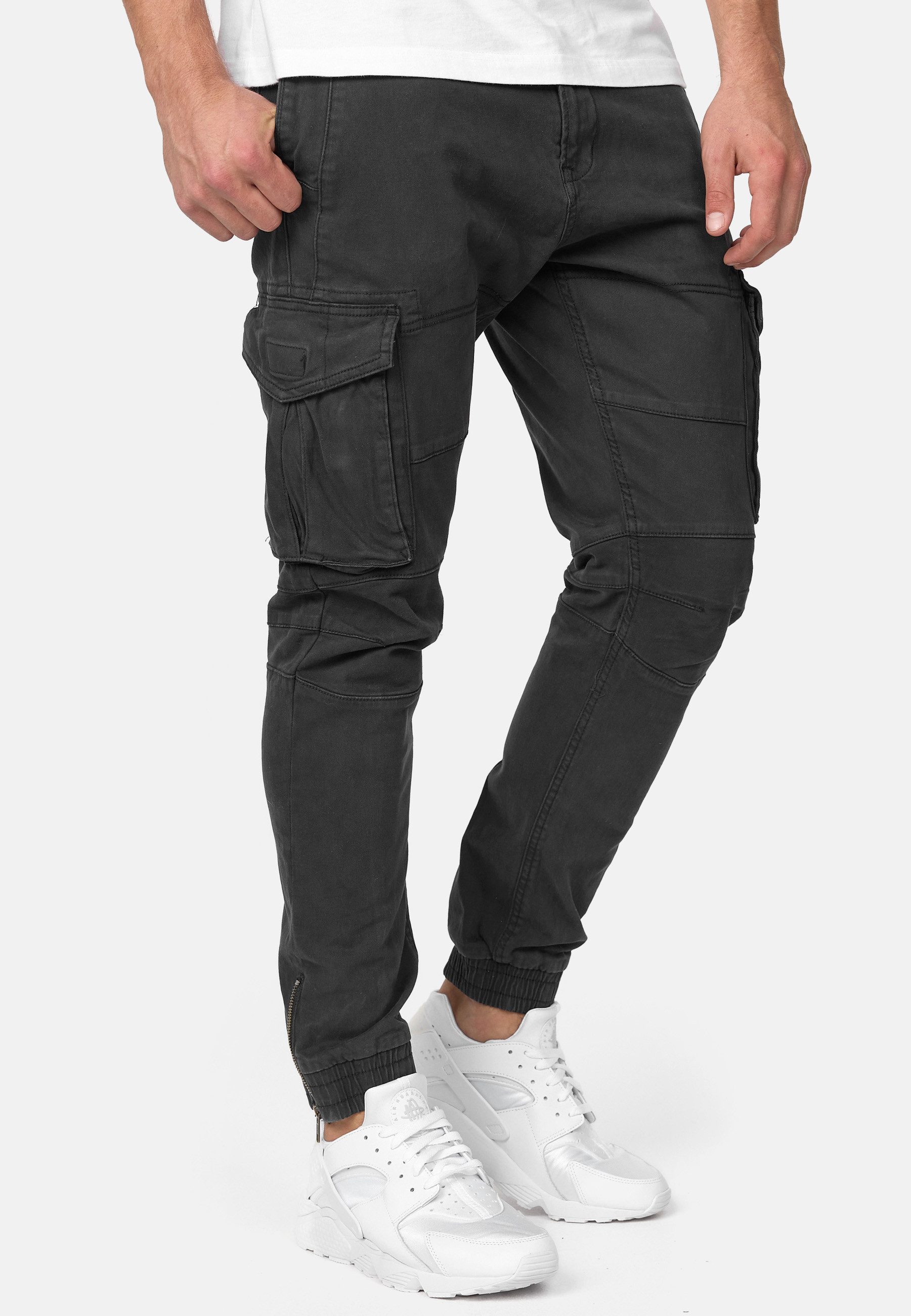 Indicode Cargohose Herren Alex Cargo Hose Herrenhose mit 6 praktischen Taschen