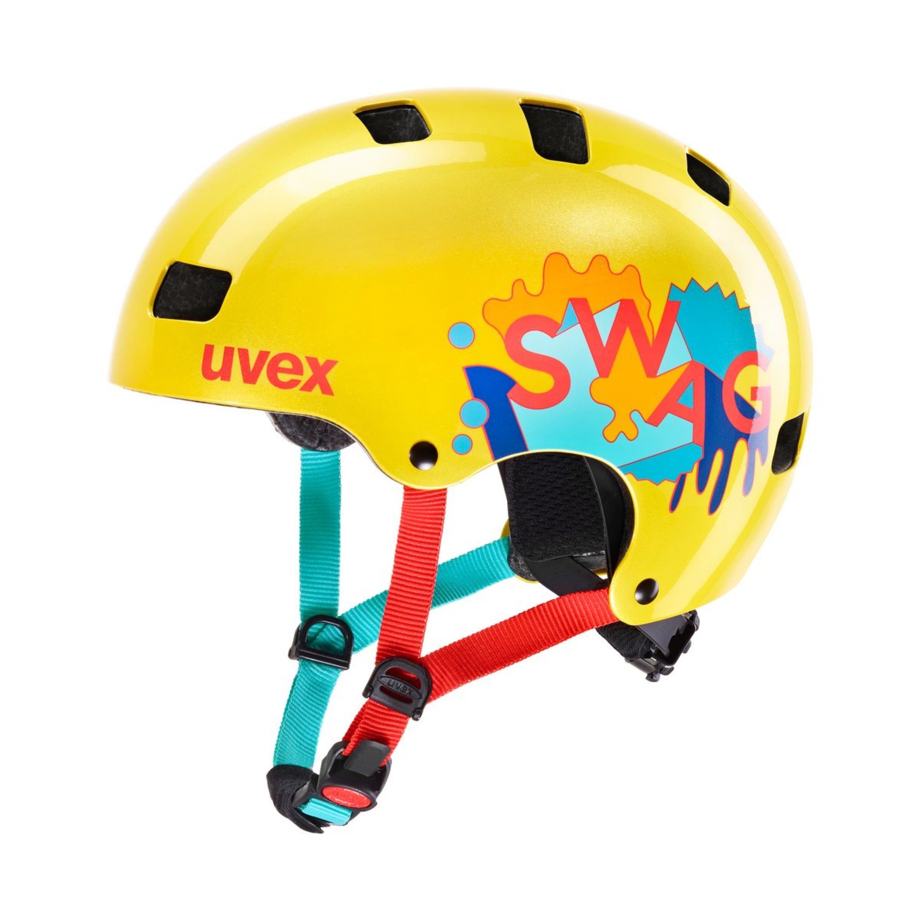 Kinderfahrradhelm Kid 3 SWAG yellow (metallic)