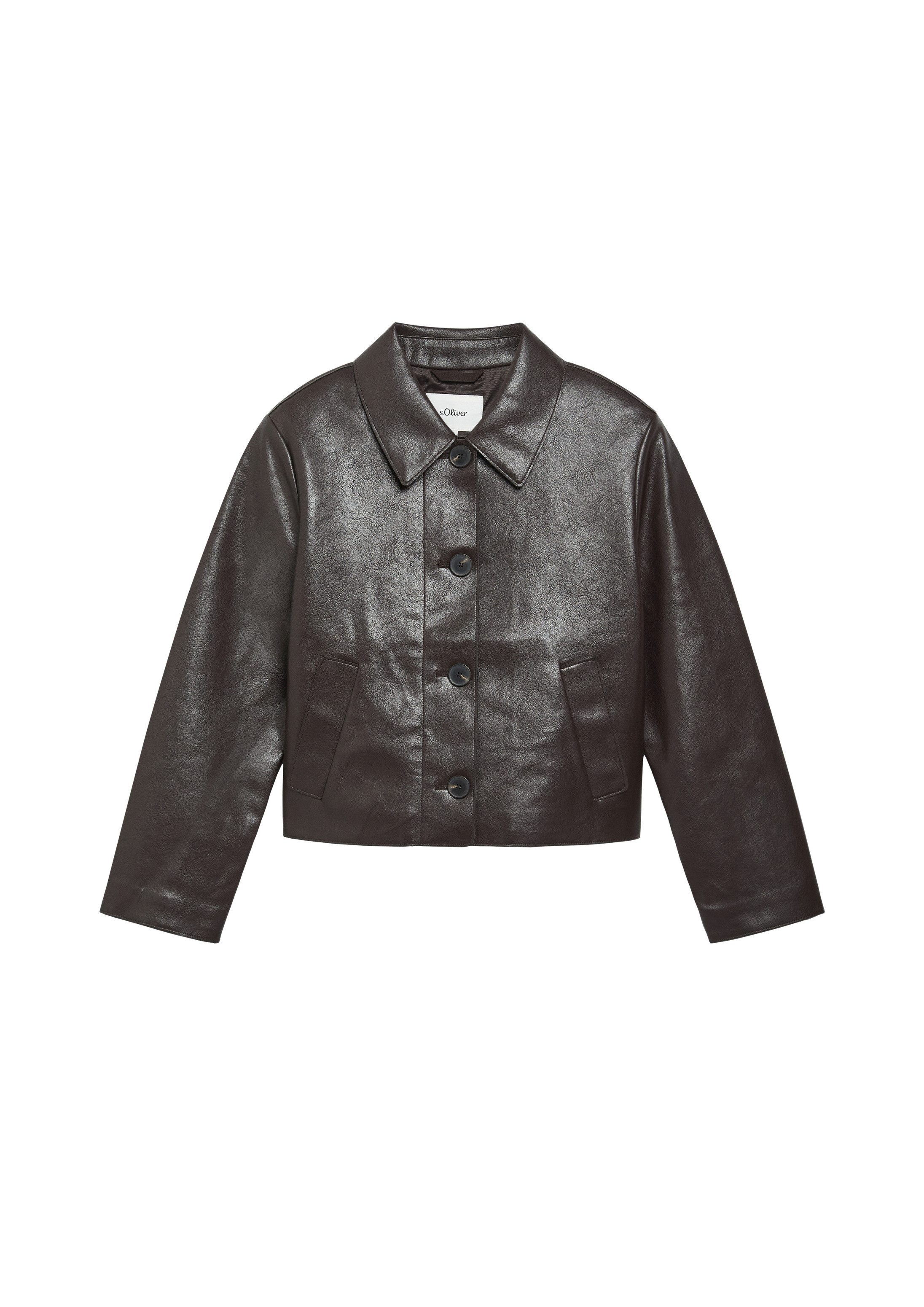 s.Oliver Funktionsjacke Outdoor-Jacke Jacke in Leder-Optik – Bild 2 von 5