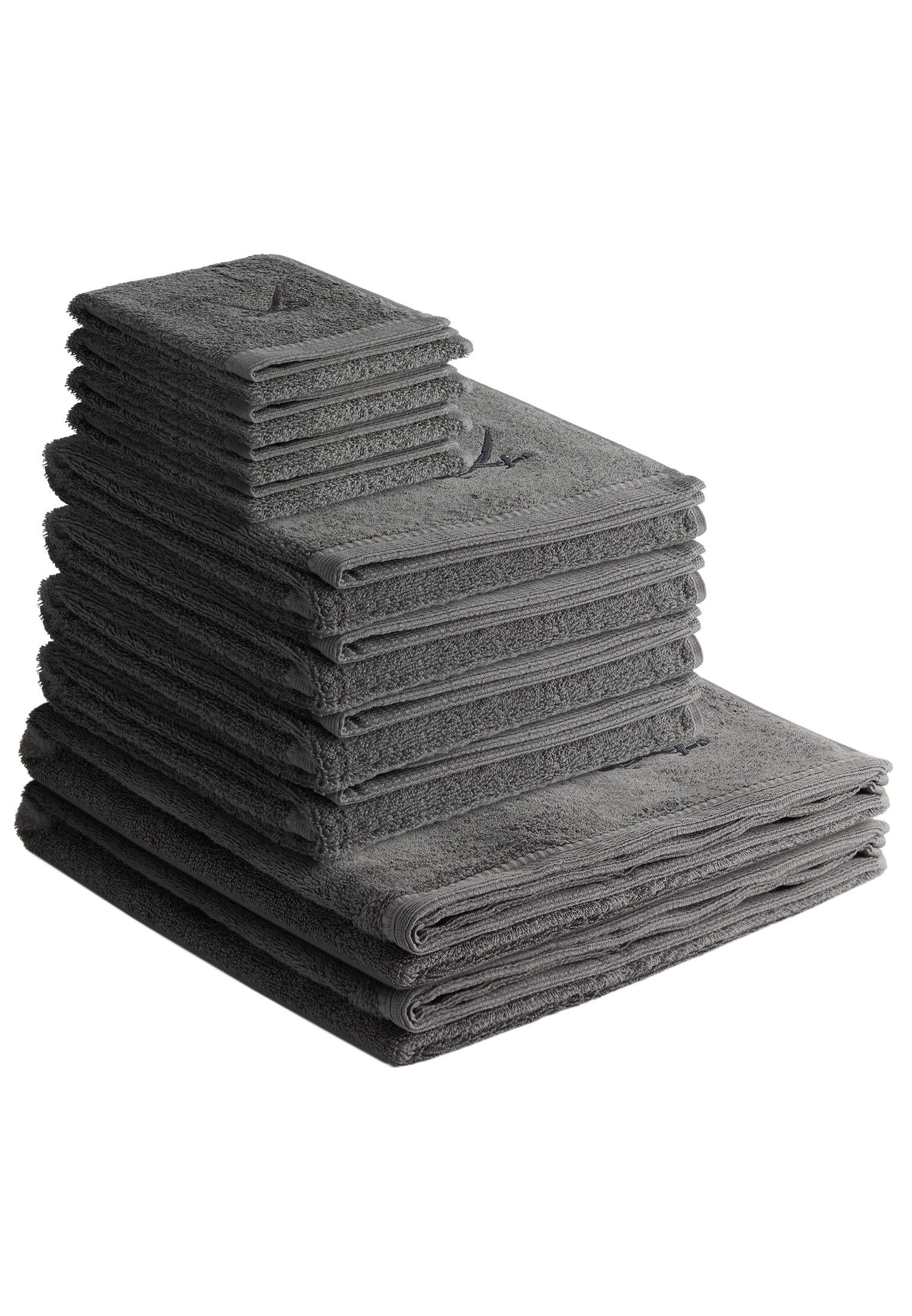 Sansibar Sylt Handtuch Set Handtuch Set Classic 10-tlg 100% Baumwolle, extra flauschig, saugstark, (10-St), pflegeleicht, trocknergeeignet, edle Stickerei, maritimes Design