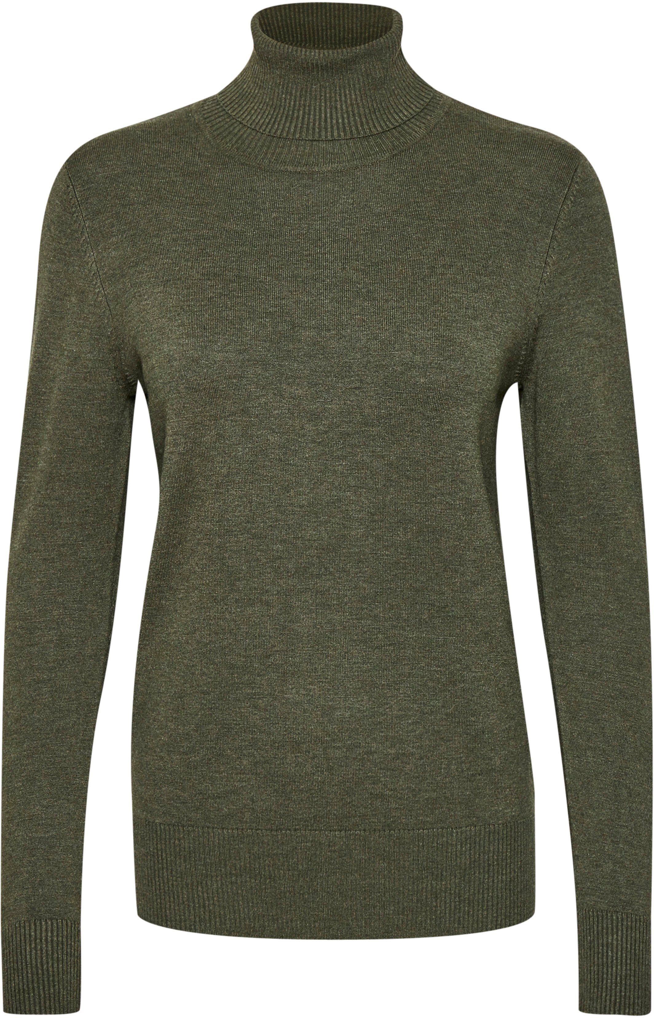 J2046 green MilaSZ Qualität Viskose melange Saint Tropez Rollkragenpullover army Trageangenehme mit