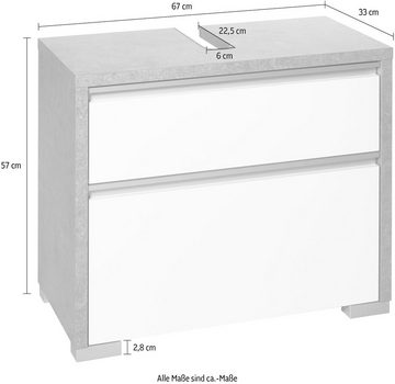 Schildmeyer Waschbeckenunterschrank Bello Breite 67 cm