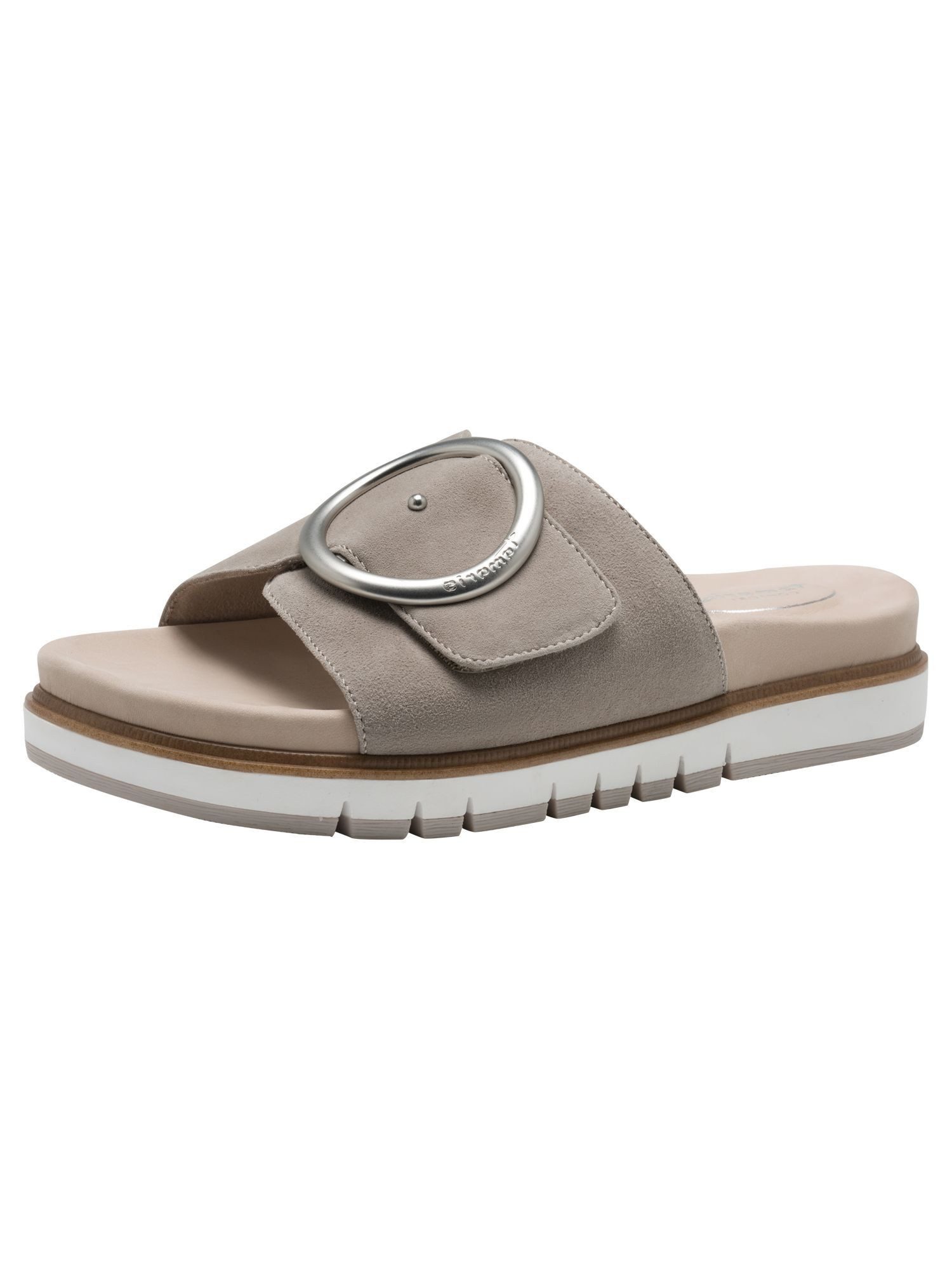 Tamaris WIDE FIT MultiAdjustable, comfortFit aus Leder Pantolette MultiAdjustable