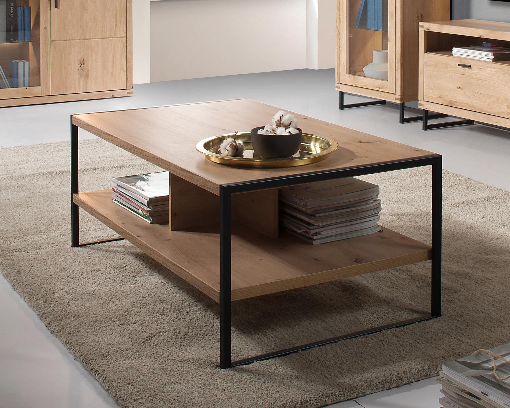 Empinio24 Couchtisch Serra, Eiche bianco Dekor, Breite 110 cm